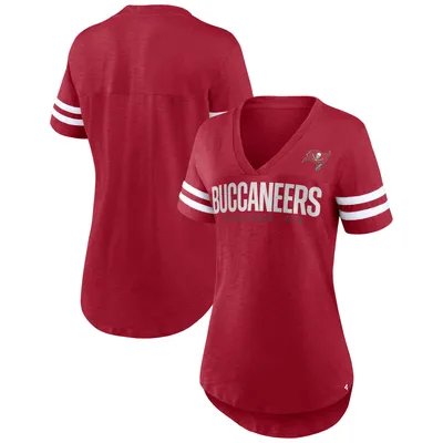 Women's St. Louis Cardinals Red Oversized Long Sleeve Ombre Spirit Jersey  T-Shirt