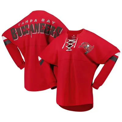 Lids Tampa Bay Buccaneers New Era Women's Cropped Long Sleeve T-Shirt - Red