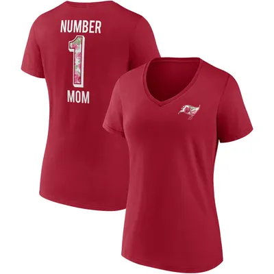Tampa Bay Buccaneers Fanatics Branded Women's Team Mother's Day V-Neck T-Shirt - Red