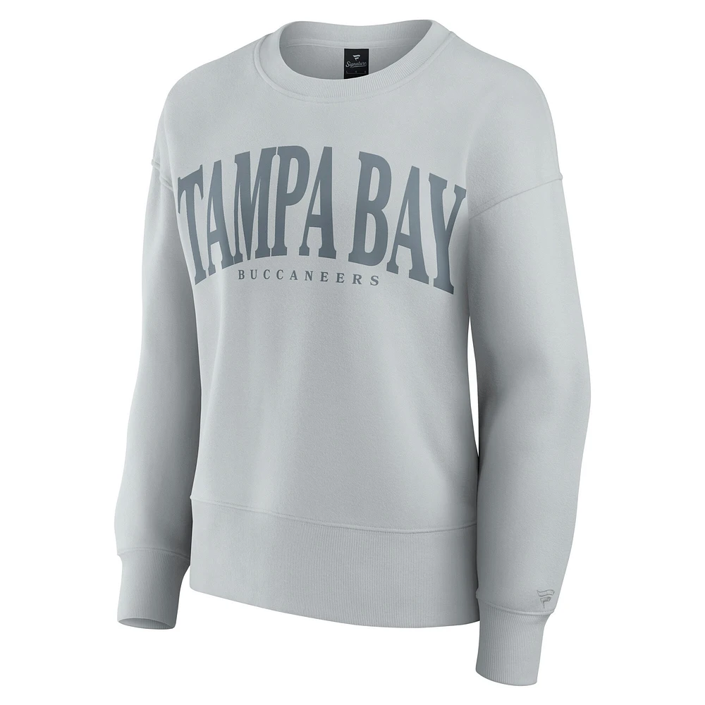 Women's Fanatics  Gray Tampa Bay Buccaneers Elements Pullover Sweatshirt