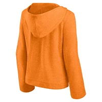 Pull à col en V polaire Fanatics orange chiné pour femmes Tampa Bay Buccaneers True Classics - Sweat capuche