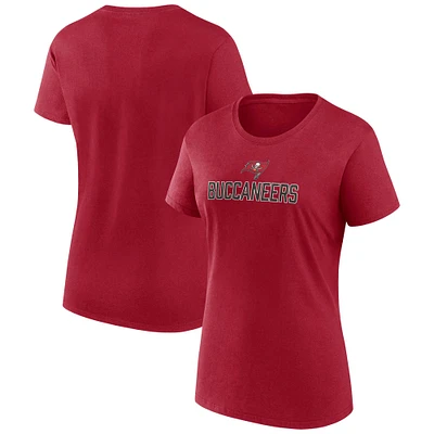 Base fondamentale rouge Fanatics pour femmes des Buccaneers de Tampa Bay - T-shirt