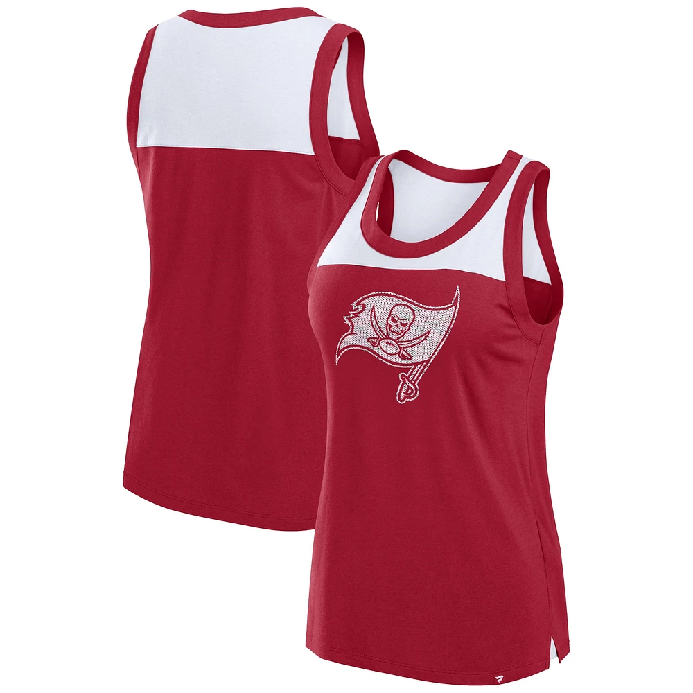 Women's Fanatics Red Tampa Bay Buccaneers Sequin Tank Top