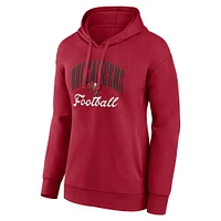 Women's Fanatics Red Tampa Bay Buccaneers Team Logo Victory Script Pullover Hoodie