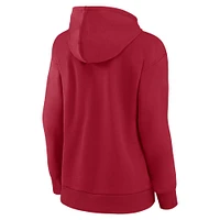 Women's Fanatics Red Tampa Bay Buccaneers Team Logo Victory Script Pullover Hoodie