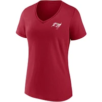 Women's Fanatics Red Tampa Bay Buccaneers Team Mother's Day V-Neck T-Shirt