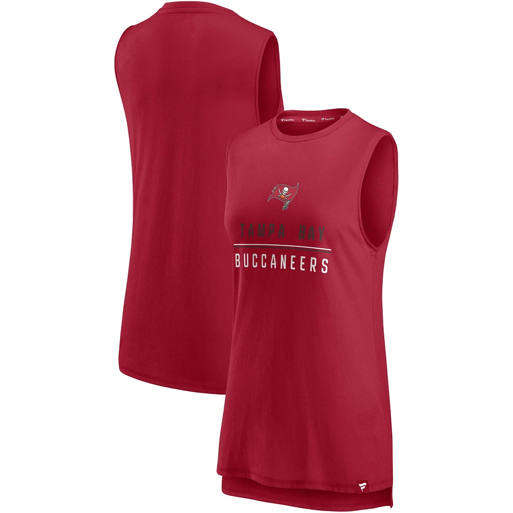 Women's Fanatics Red Tampa Bay Buccaneers True Contender Tank Top