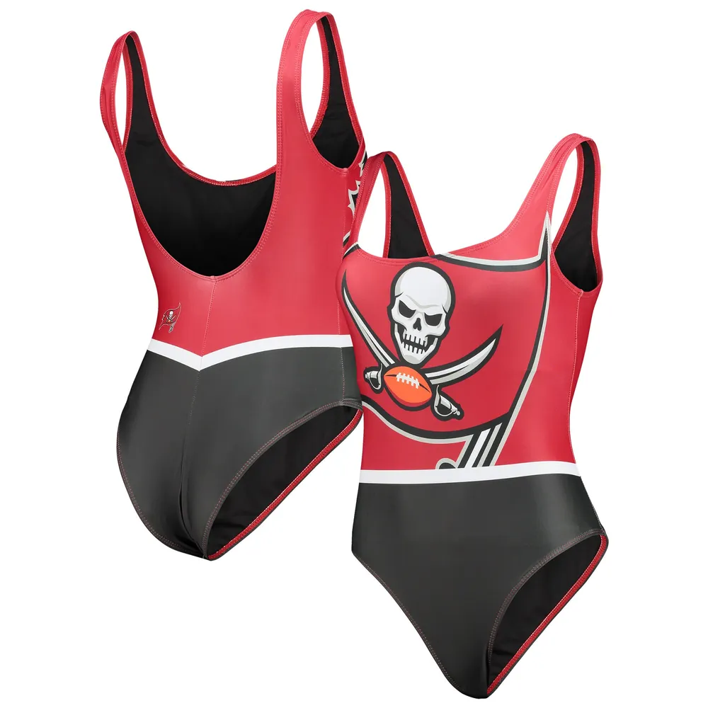 Women's FOCO Red Tampa Bay Buccaneers Team One-Piece Swimsuit