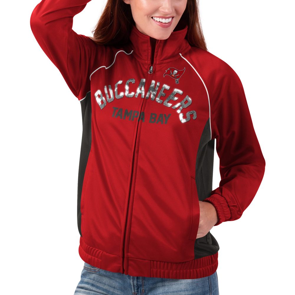 Women's G-III 4Her by Carl Banks Red Tampa Bay Buccaneers Backfield Raglan - Full-Zip Track Jacket