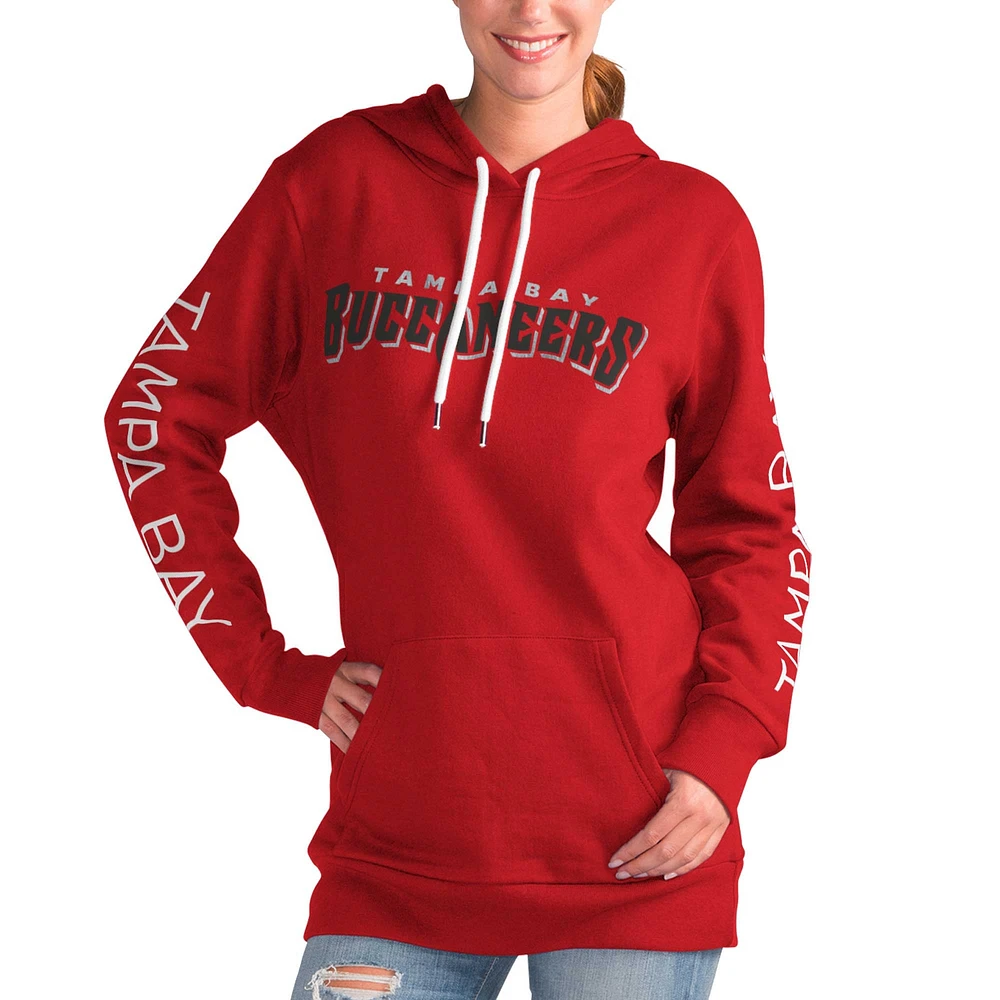 Sweat à capuche pour femme G-III 4Her by Carl Banks Tampa Bay Buccaneers Extra Inning rouge