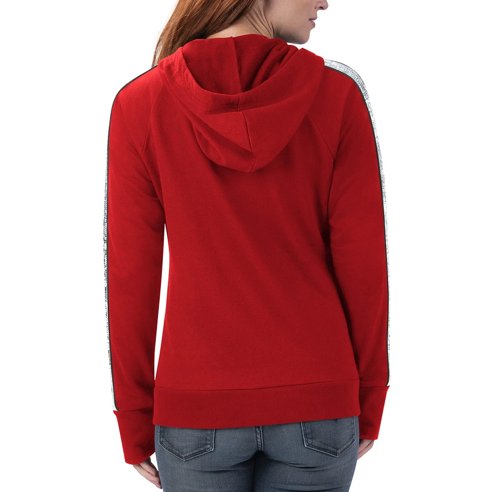 Women's G-III 4Her by Carl Banks Red Tampa Bay Buccaneers Game Changer - Full-Zip Hoodie