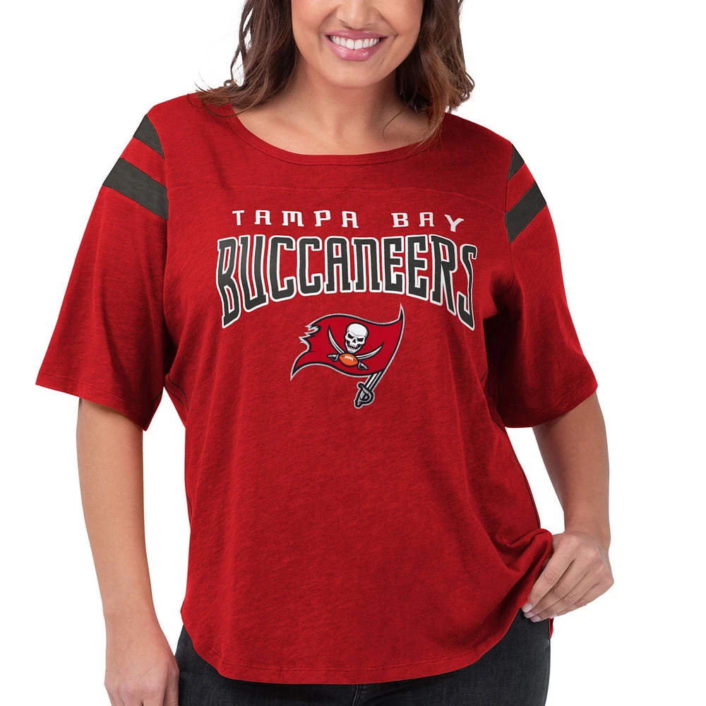 T-shirt de secondeur rouge Tampa Bay Buccaneers G-III 4Her by Carl Banks pour femme