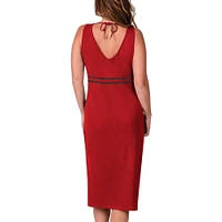 Robe longue rouge à encolure en V d'entraînement des Tampa Bay Buccaneers G-III 4Her by Carl Banks pour femme