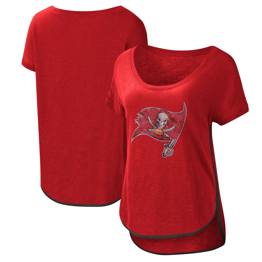Women's G-III 4Her by Carl Banks Red Tampa Bay Buccaneers Comfy Cord  Pullover Sweatshirt