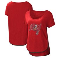 Women's G-III 4Her by Carl Banks Tampa Bay Buccaneers Red Rookie Scoop Neck - T-Shirt