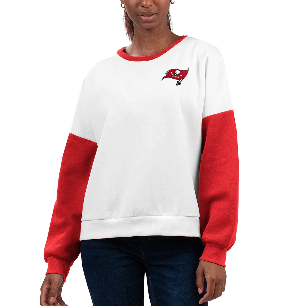 Sweat-shirt blanc G-III 4Her par Carl Banks pour femmes des Buccaneers de Tampa Bay A-Game