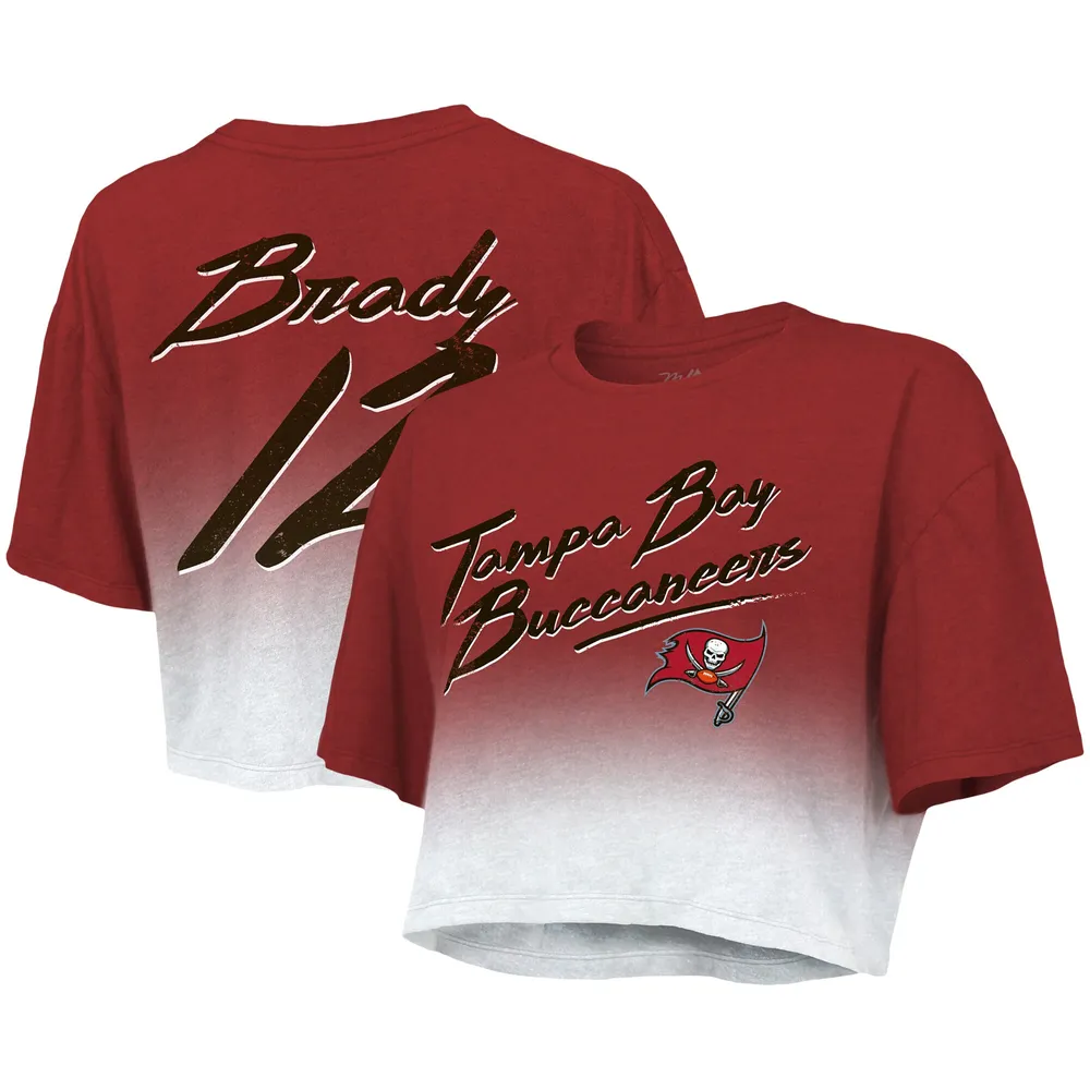 Lids Tom Brady Tampa Bay Buccaneers Majestic Threads Women's Drip-Dye  Player Name & Number Tri-Blend Crop T-Shirt - Red/White