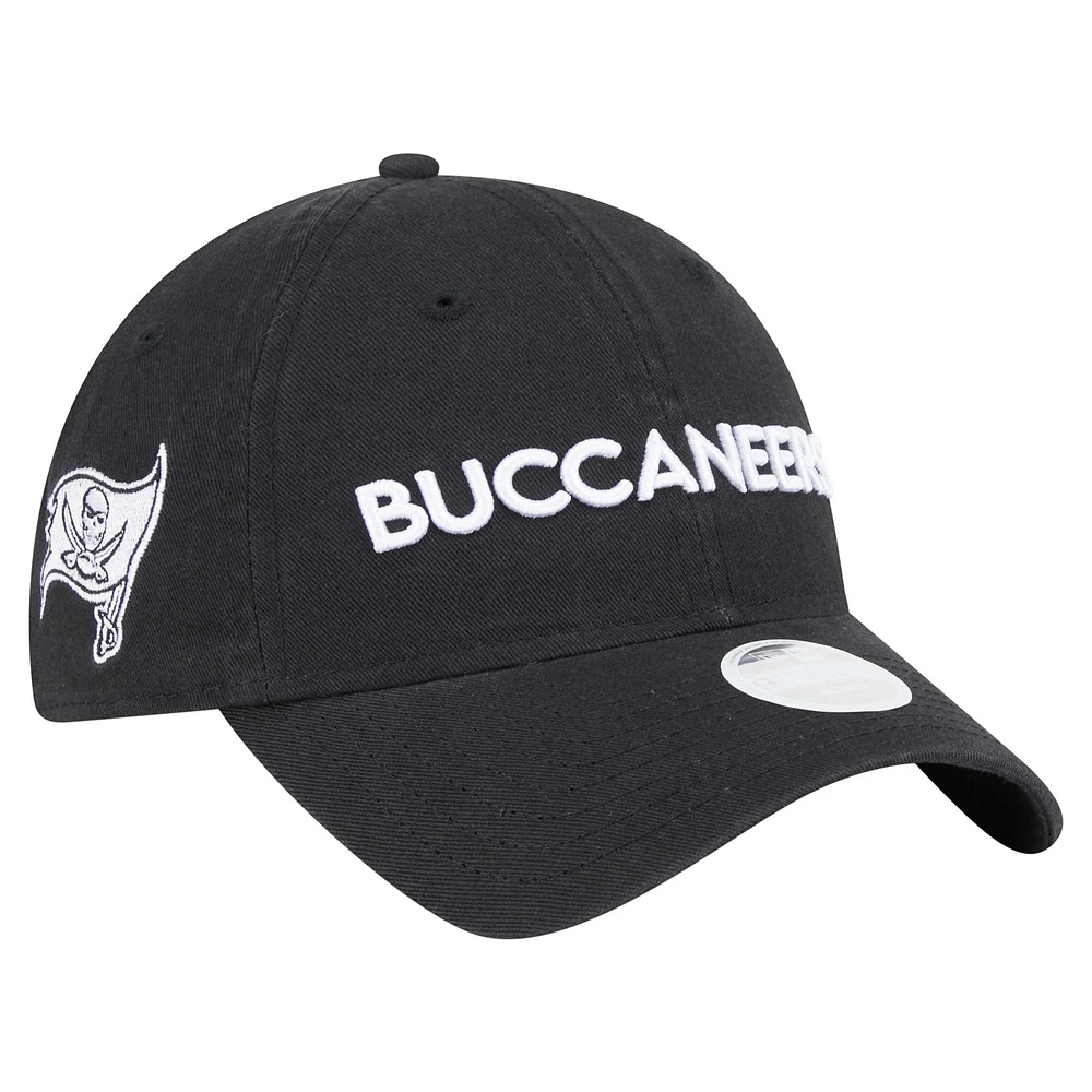 Casquette ajustable Cece 9TWENTY noire des Buccaneers de Tampa Bay de New Era pour femme