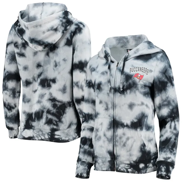 Tampa Bay Buccaneers New Era Women's Ice-Dye Full-Zip Hoodie - White