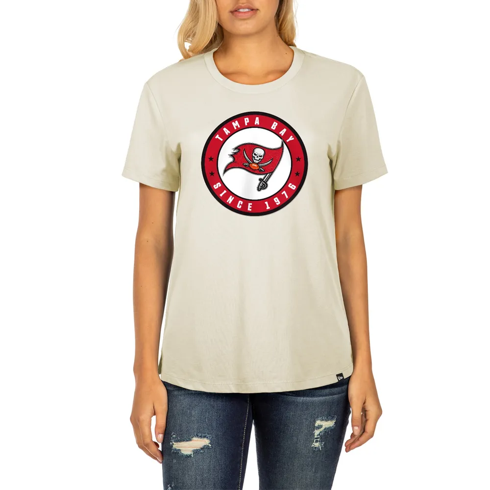 Women's New Era  Cream Tampa Bay Buccaneers 2023 NFL Draft T-Shirt