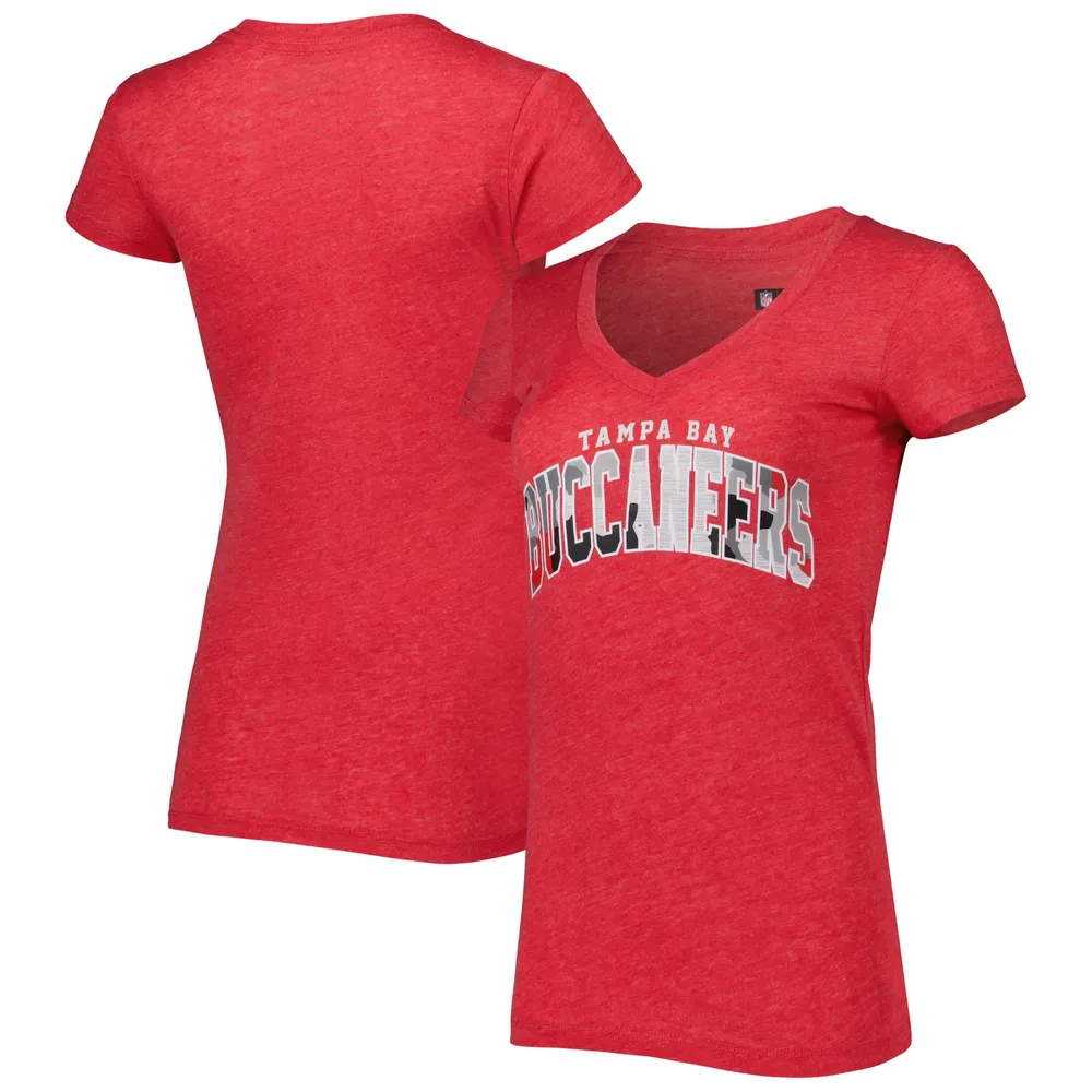 Tampa Bay Buccaneers New Era Women's Raglan Lace-Up T-Shirt - Red