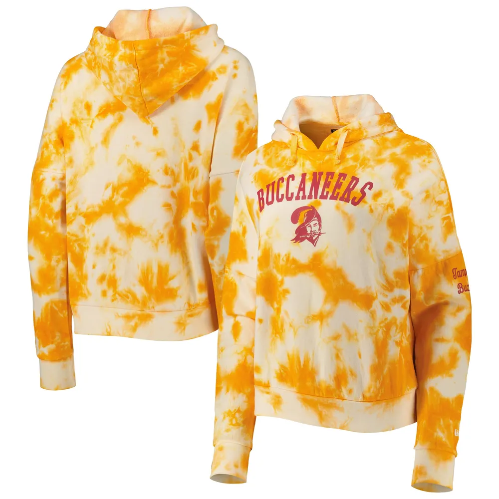 Tampa Bay Buccaneers New Era Women's Ice-Dye Full-Zip Hoodie - White