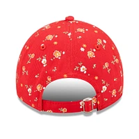 Casquette réglable à fleurs 9TWENTY des Tampa Bay Buccaneers New Era rouge pour femme