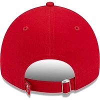 Casquette réglable rouge Tampa Bay Buccaneers Leaves 9TWENTY New Era pour femme