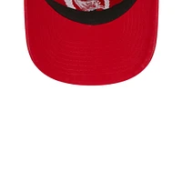 Casquette réglable rouge Tampa Bay Buccaneers Leaves 9TWENTY New Era pour femme