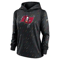 Sweat à capuche Nike Anthracite Tampa Bay Buccaneers NFL Crucial Catch Therma pour femme