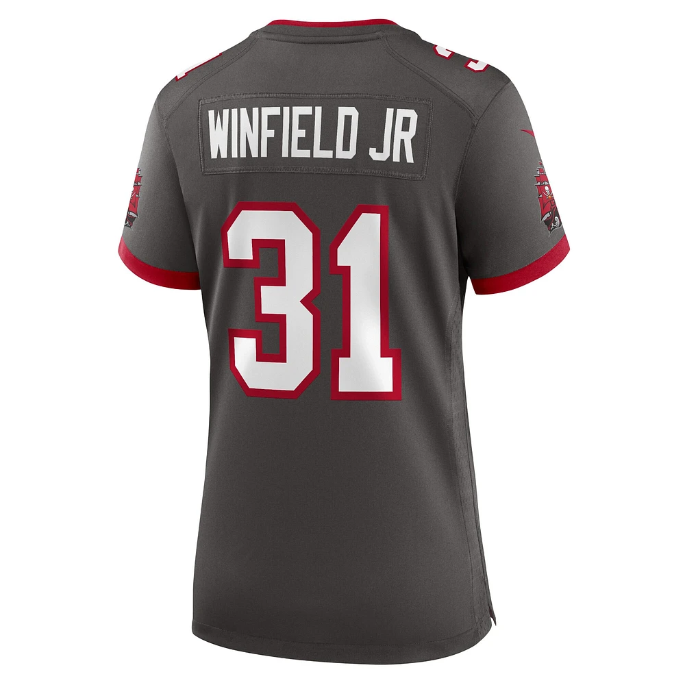 Maillot de match Nike Antoine Winfield Jr. des Tampa Bay Buccaneers en étain pour femme