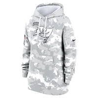 Women's Nike Arctic Camo Tampa Bay Buccaneers 2024 Salute To Service Club Fleece Oversized Pullover Hoodie