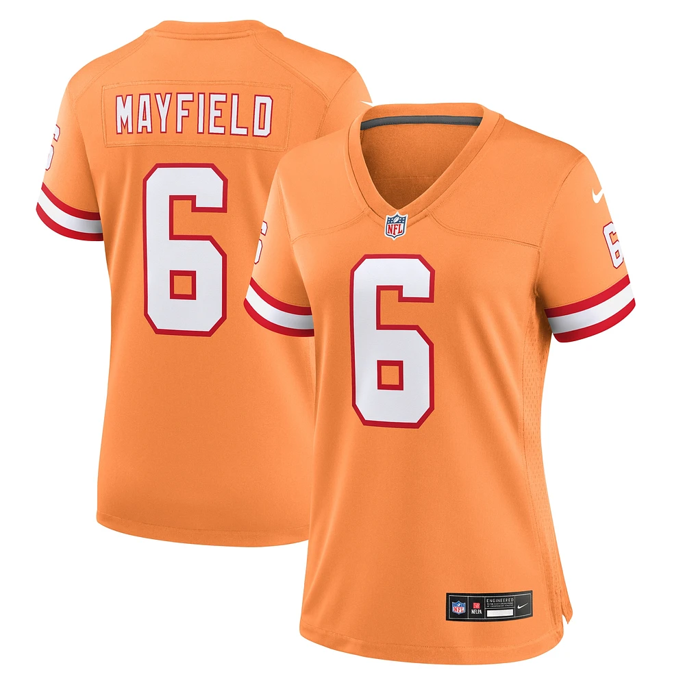 Maillot Femme Nike Baker Mayfield Orange Tampa Bay Buccaneers Throwback Game