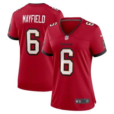 Maillot de match des Buccaneers Tampa Bay Nike Baker Mayfield rouge pour femme