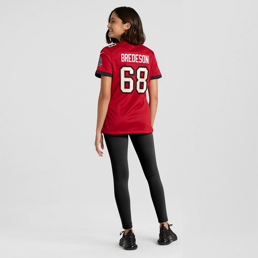 Maillot de match Nike Ben Bredeson des Tampa Bay Buccaneers pour femme, rouge