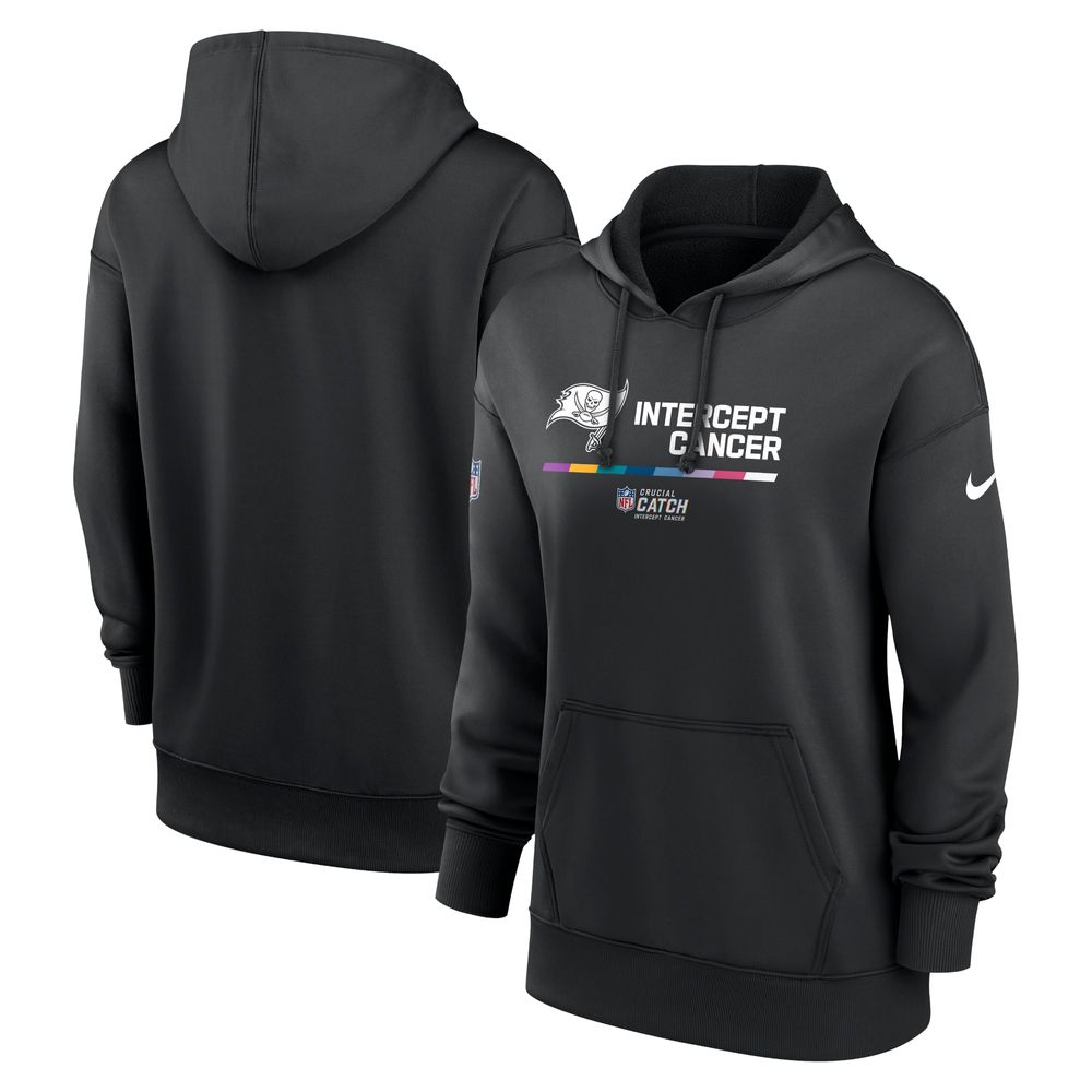 Women's Nike Black Tampa Bay Buccaneers 2022 NFL Crucial Catch - Therma Performance Pullover Hoodie