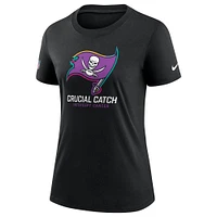 T-shirt Nike noir pour femme Tampa Bay Buccaneers 2024 NFL Crucial Catch Tri-Blend