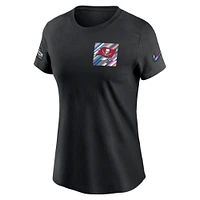 Women's Nike  Black Tampa Bay Buccaneers Crucial Catch Sideline Tri-Blend T-Shirt