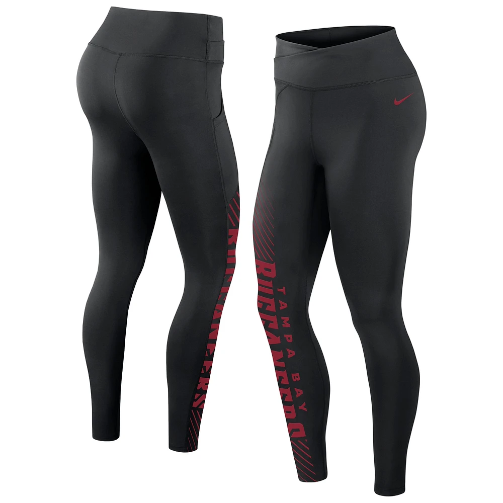 Legging Primetime Yard Line des Tampa Bay Buccaneers de Nike pour femme, noir