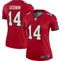 Haut Nike Chris Godwin rouge pour femme, joueur légendaire des Tampa Bay Buccaneers