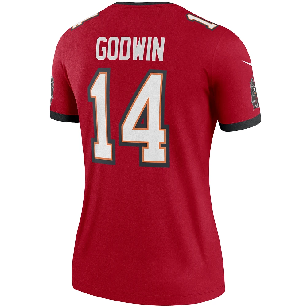 Haut Nike Chris Godwin rouge pour femme, joueur légendaire des Tampa Bay Buccaneers