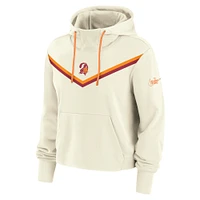 Women's Nike Cream Tampa Bay Buccaneers Historic Performance Pullover Hoodie