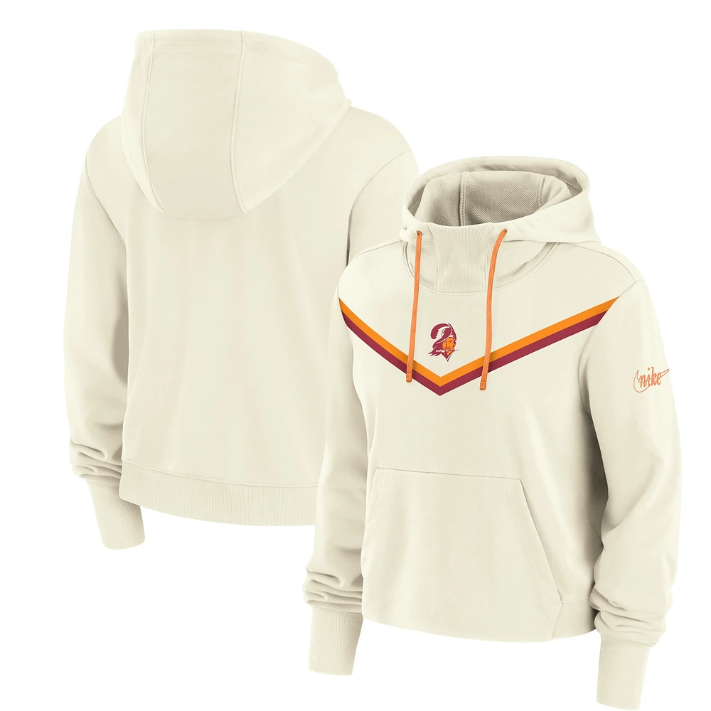 Women's Nike Cream Tampa Bay Buccaneers Historic Performance Pullover Hoodie