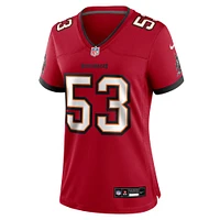 Maillot Nike Deion Jennings rouge pour femme des Tampa Bay Buccaneers