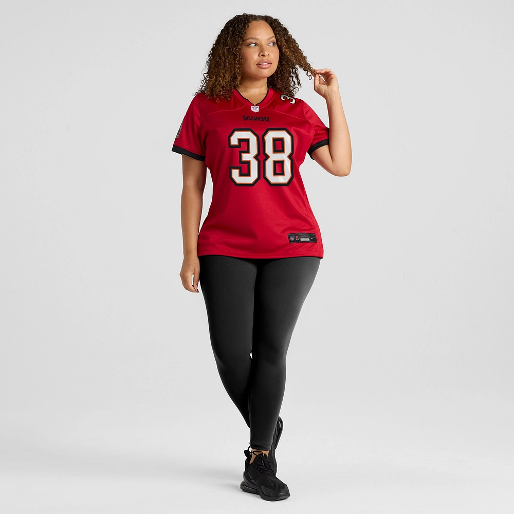 Maillot de match Nike Derrek Pitts Tampa Bay Buccaneers pour femme, rouge