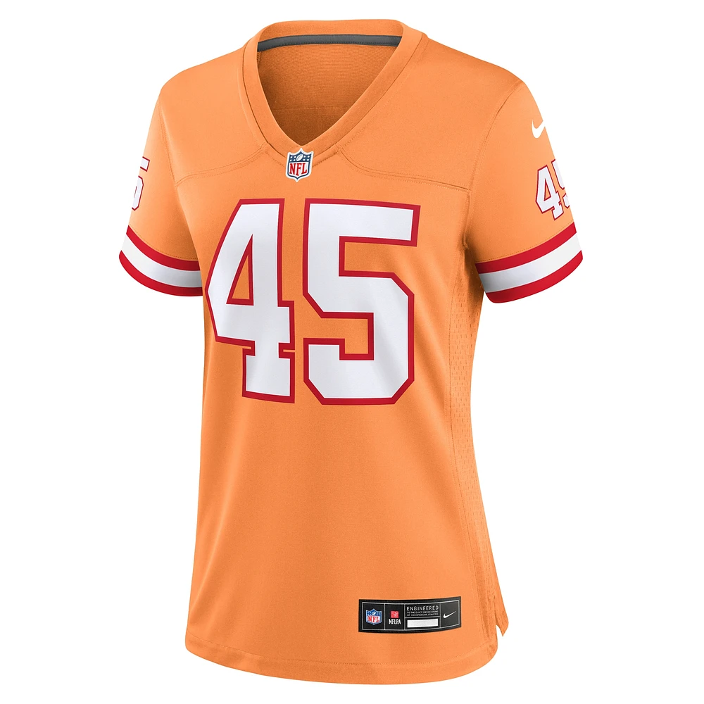 Maillot de joueur Nike Devin blanc orange Tampa Bay Buccaneers pour femme