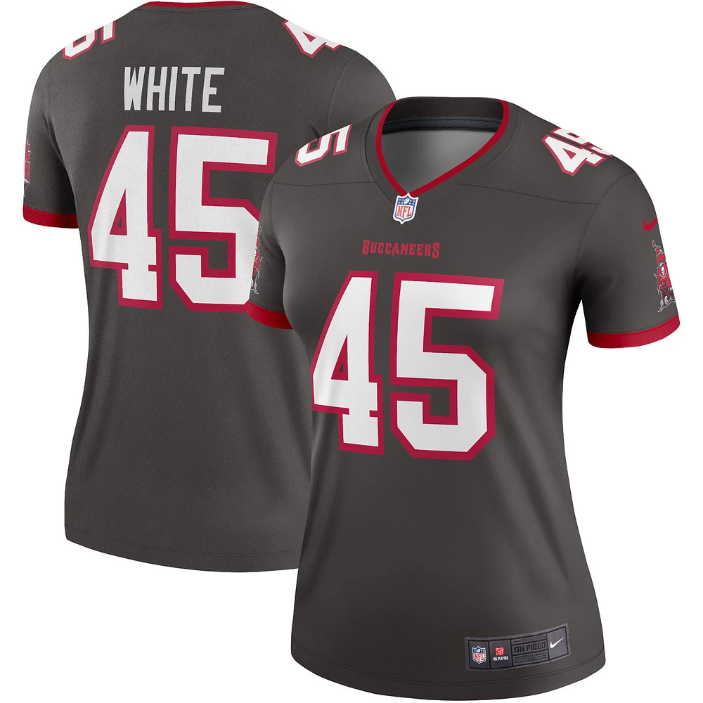 Haut de performance Nike Devin pour femme, blanc étain, Tampa Bay Buccaneers Alternate Legend Player