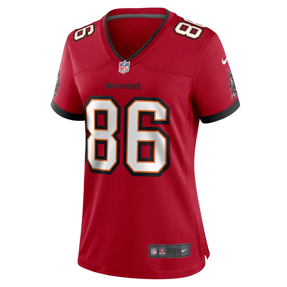 Maillot de match Nike Evan Deckers rouge des Buccaneers Tampa Bay pour femme