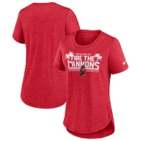 Women's Nike Heather Red Tampa Bay Buccaneers Local Fashion Tri-Blend T-Shirt