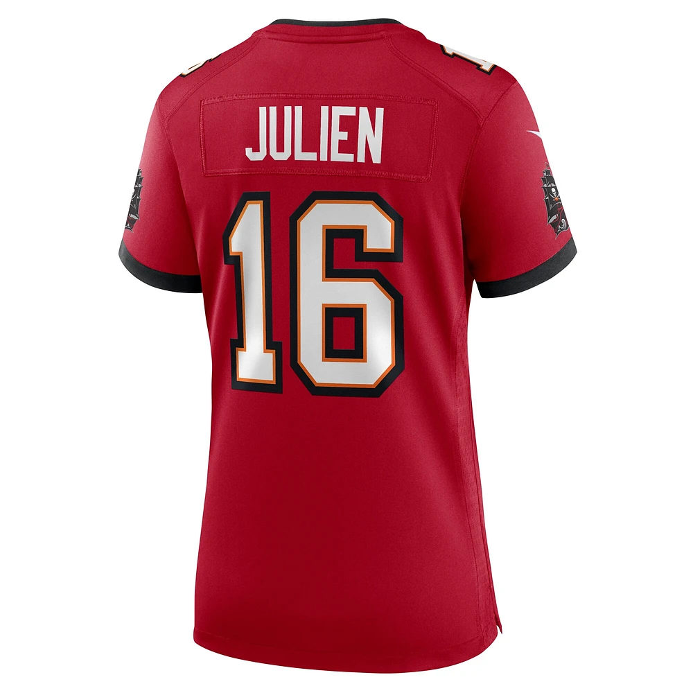 Maillot Nike Jake Julien rouge pour femme des Buccaneers de Tampa Bay